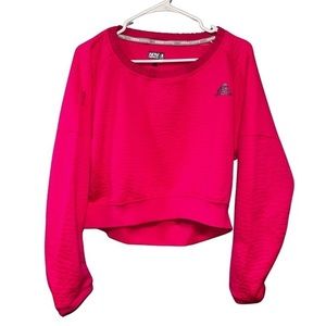 Adidas AKTIV breast Cancer Aware Ess Cropped Textured Sweater Nwt Size L